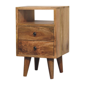Solid Wood Mini Oak-ish Classic Nightstand