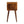 Solid Wood Mini Nightstand, 2-Drawers, Chestnut