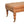 Solid Wood Buffalo Leather Ottoman with Castor Legs