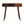Solid Wood Curved Writing Desk, 1-Drawer, 1 Open Slot, Chestnut