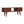 Chestnut Round Open Media Unit, 2-Drawers, 1 Open Slot