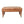 Solid Wood Buffalo Leather Ottoman with Castor Legs