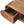 Solid Wood Chestnut Circular TV Unit, Nordic Legs, 2-Drawers, Open Slot