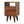 Solid Wood Mini Classic Chestnut Bedside, 2-Drawers, 1 Open Slot, Nordic Legs