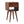 Solid Wood Mini Chestnut Curve Lower Bedside Nightstand