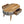 Edessa Bone Inlay Coffee Table, 2-Drawers, Nordic Legs
