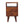 Solid Wood Mini Classic Chestnut Bedside, 2-Drawers, 1 Open Slot, Nordic Legs