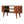 Solid Wood Cortez Chestnut Media Unit, 2 Open Shelves, Nordic Legs