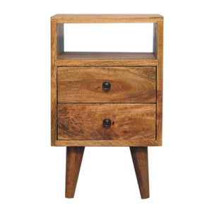 Solid Wood Mini Oak-ish Classic Nightstand