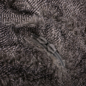 Lily Modern 5 Foot Faux Fur Cozy Bean Bag, Brown/Beige