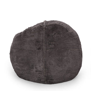 Lily Modern 5 Foot Faux Fur Cozy Bean Bag, Brown/Beige
