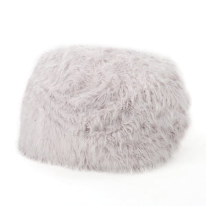 Mahin 5 Foot Rounded Faux Fur Bean Bag - Lavender