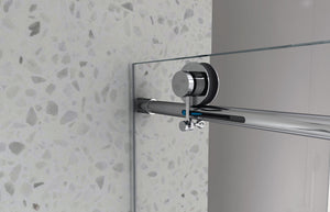 4876 Brushed Nickel Frameless Shower Door with Soft Closing