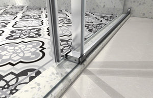 4876 Brushed Nickel Frameless Shower Door with Soft Closing