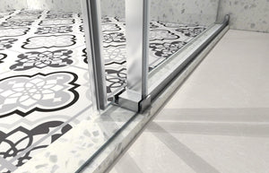 4876 Brushed Nickel Frameless Shower Door with Soft Closing