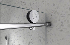 4876 Brushed Nickel Frameless Shower Door with Soft Closing
