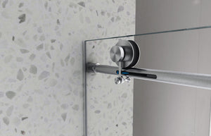 4876 Brushed Nickel Frameless Shower Door with Soft Closing