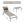 Outdoor Patio Chaise Lounge Set of 3 with Side Table and Wheels (Khaki)