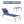 Patio Chaise Lounge Set of 3 with Side Table - Navy Blue