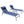 Patio Chaise Lounge Set of 3 with Side Table - Navy Blue