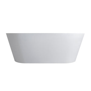 55 Inch Freestanding Solid Surface Soaking Bathtub