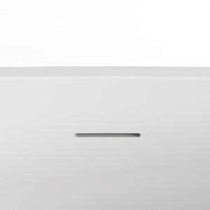 65 Inch Freestanding Solid Surface Soaking Bathtub