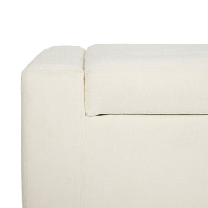 50" Ottoman Bench in Textured Fabric with Hidden Storage