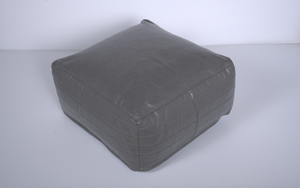 Bambo Faux Leather Rectangle Pouf