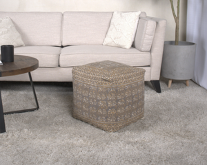 Ceasar Handcrafted Square Pouf