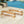 Outdoor Dining Benches (Set of 2) - Acacia Wood with Teak Finish