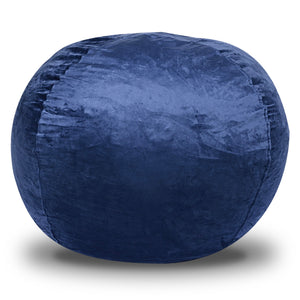 Minky Velvet Bean Bag Chair - Navy 5ft Plush Floor Chair