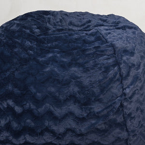Faux Fur Bean Bag Chair - Navy 3ft