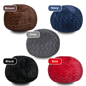 Faux Fur Bean Bag Chair - Navy 3ft