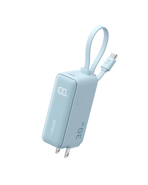 Anker Power Bank (30W, 5k,  Fusion, Built-In USB-C Cable)