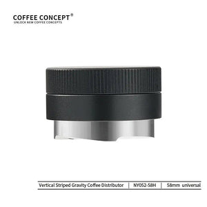 Vertical Striped Gravity Espresso Distributor - Stainless Steel Self-Leveling Tool 51/53/58mm From $16
