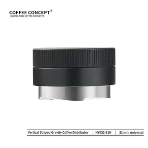 Vertical Striped Gravity Espresso Distributor - Stainless Steel Self-Leveling Tool 51/53/58mm From $16