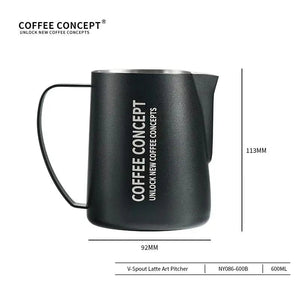 Pro Latte Art Pitcher - Eagle Beak Precision Spout 400ml/600ml, Advanced Patterns Under $25