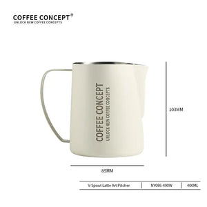 Pro Latte Art Pitcher - Eagle Beak Precision Spout 400ml/600ml, Advanced Patterns Under $25