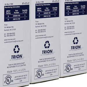 Trion 255649-102 Air Bear 20 x 25 x 5 Inch MERV 8 Air Purifier Filter (3 Pack)