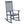 Northbeam Solid Acacia Hardwood Outdoor Patio Slatted Back Rocking Chair, Grey