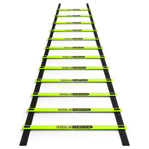 HolaHatha 20 Ft 12 Rung Yellow Adjustable Sports Agility Fitness Training Ladder
