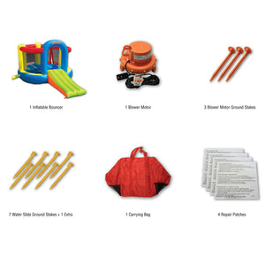 Banzai Jump 'N Slide Bouncer Inflatable Outdoor Backyard Bouncy House Castle