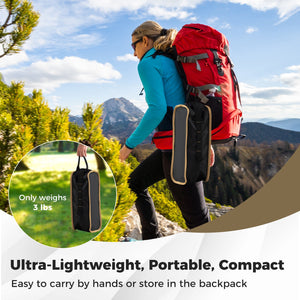 Portable Camping Chair with Compact Carrying Bag-Coffee
