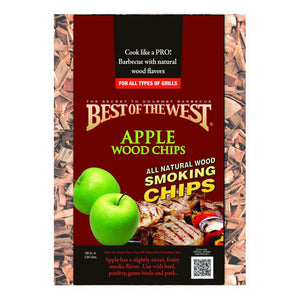 Best of the West All Natural Barbecue Apple Wood Smoking Chips, 180 Cubic Inches - TRAPSKI