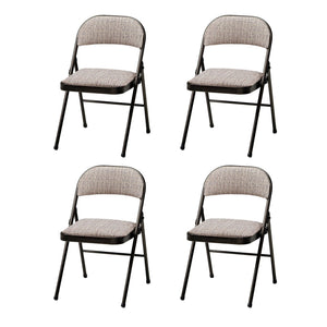 MECO 4-Pack of Deluxe Motif Fabric Padded Folding Chairs with 16 x 16 Inch Seat
