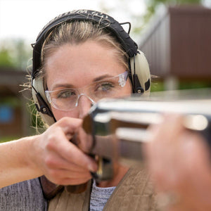 Walker's Razor Slim Shooter Folding Ear Protection Muffs with NRR of 23dB, White