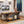 Console Table With 2 Tier Storage And Half Moon Frame For Hallway - Brown / Black