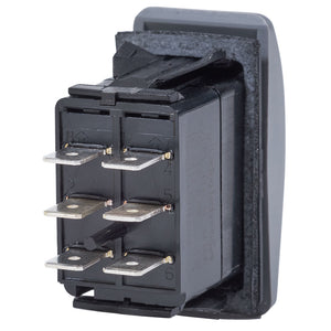Blue Sea 8222 Water Resistant Contura III Switch - (ON)-OFF-(ON) - Grey