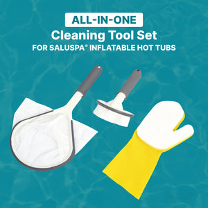 Bestway SaluSpa All-in-One Cleaning Tools for Spa w/ Net, Brush, & Scrubber Mitt