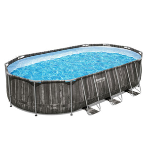 Bestway Power Steel 20' x 12' x 48" Oval Above Ground Outdoor Swimming Pool Set